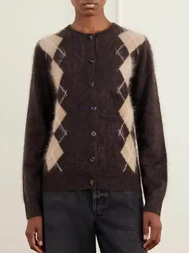 Arch4 Arlo Argyle Brushed Cashmere Cardigan | Thumbnail 3