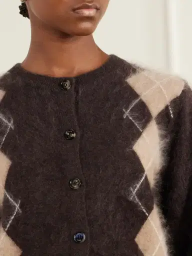 Arch4 Arlo Argyle Brushed Cashmere Cardigan | Thumbnail 5