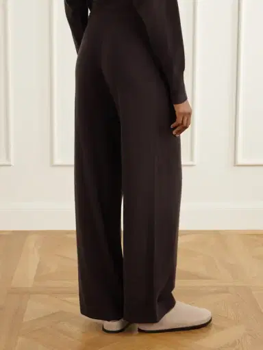 Le Kasha Suria Ribbed Organic Cashmere Wide-leg Pants | Thumbnail 4