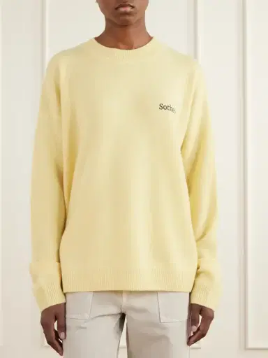 Frame + Sotheby's Logo-embroidered Cashmere Sweater | Thumbnail 3