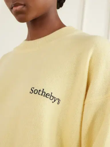 Frame + Sotheby's Logo-embroidered Cashmere Sweater | Thumbnail 5