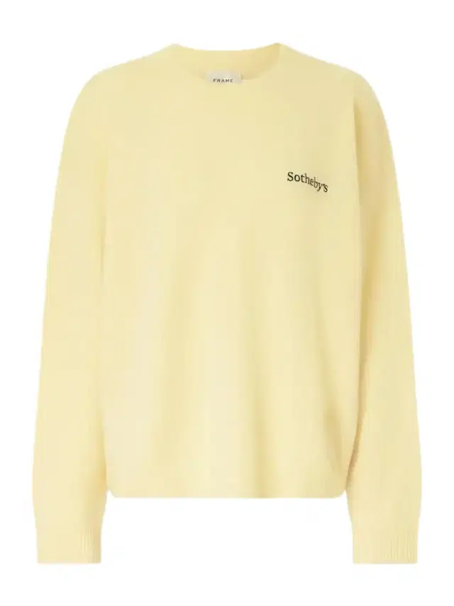 Frame + Sotheby's Logo-embroidered Cashmere Sweater
