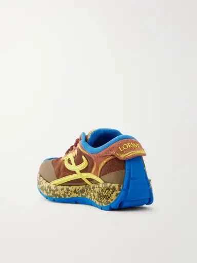 Loewe Pogo Logo-detailed Suede-trimmed Knitted Sneakers | Thumbnail 3 Loewe Pogo Logo-detailed Suede-trimmed Knitted Sneakers | Thumbnail 3