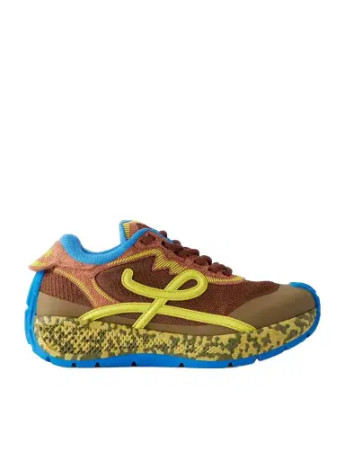 Loewe Pogo Logo-detailed Suede-trimmed Knitted Sneakers | Thumbnail 1 Loewe Pogo Logo-detailed Suede-trimmed Knitted Sneakers | Thumbnail 1
