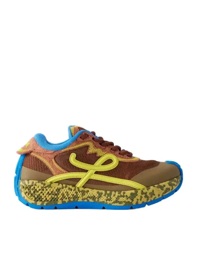 Loewe Pogo Logo-detailed Suede-trimmed Knitted Sneakers