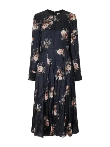 Erdem Floral-print Crinkled-satin Midi Dress | Thumbnail 1