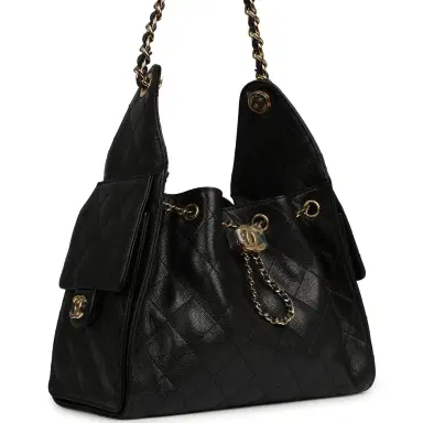 Chanel Chanel Small 25 Hobo Bag Black Caviar Gold Hardware | Thumbnail 2 Chanel Chanel Small 25 Hobo Bag Black Caviar Gold Hardware | Thumbnail 2