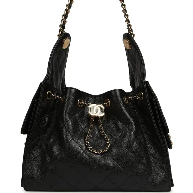Chanel Chanel Small 25 Hobo Bag Black Caviar Gold Hardware