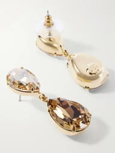 Jennifer Behr Judy Gold-plated Crystal Earrings | Thumbnail 3
