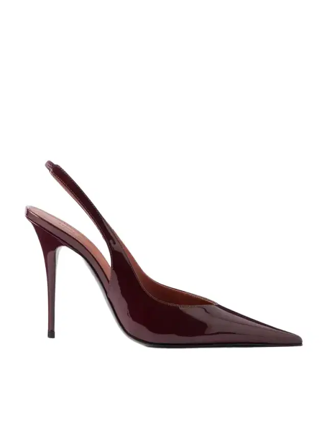 Amina Muaddi Anok 105 Patent Leather Slingback Pumps