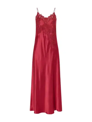 Loretta Caponi Grimilde Lace-trimmed Silk Maxi Dress | Thumbnail 1