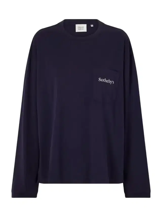 Frame + Sotheby's Logo-embroidered Cotton-jersey Sweatshirt