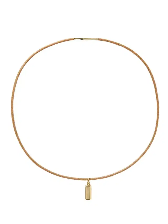 Marie Lichtenberg Micro Weight 18-karat Gold And Leather Necklace