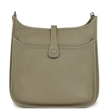 HERMÈS Pre-owned Hermes Evelyne III GM Sauge Clemence Palladium Hardware | Thumbnail 4