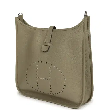 HERMÈS Pre-owned Hermes Evelyne III GM Sauge Clemence Palladium Hardware | Thumbnail 5