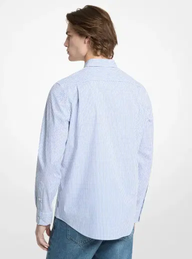 Michael Kors Collection Striped Stretch Cotton Shirt | Thumbnail 2