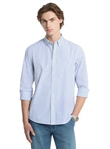 Michael Kors Collection Striped Stretch Cotton Shirt | Thumbnail 1