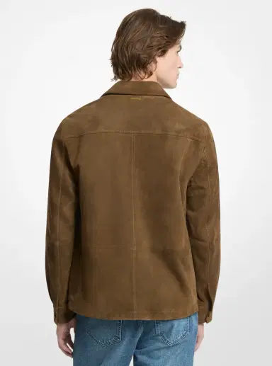 Michael Kors Collection Suede Jacket in Green | Thumbnail 2 Michael Kors Collection Suede Jacket in Green | Thumbnail 2