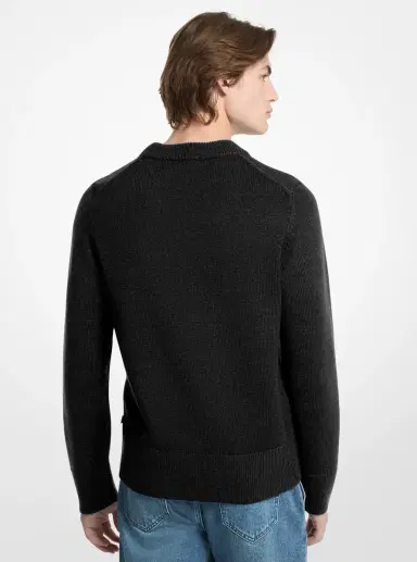 Michael Kors Collection Ribbed Wool Crewneck Sweater in | Thumbnail 2 Michael Kors Collection Ribbed Wool Crewneck Sweater in | Thumbnail 2