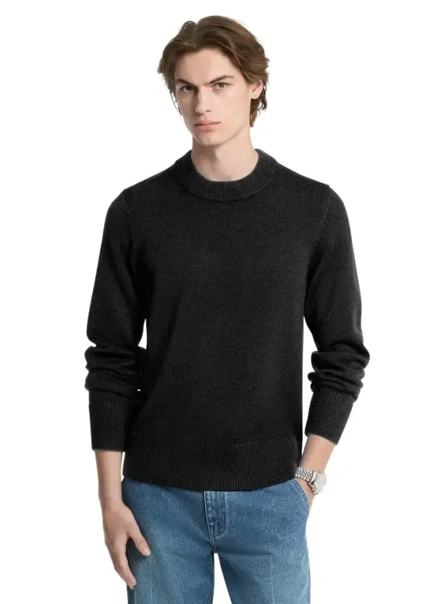 Michael Kors Collection Ribbed Wool Crewneck Sweater
