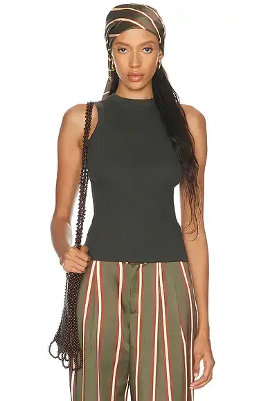 ENZA COSTA Cashmere Rib Tank Top