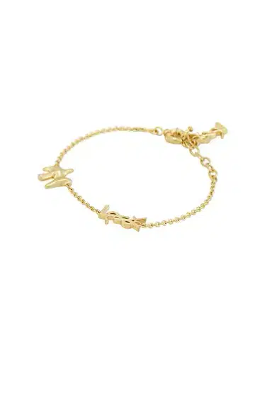 Saint Laurent Thin YSL & Dove Bracelet | Thumbnail 3