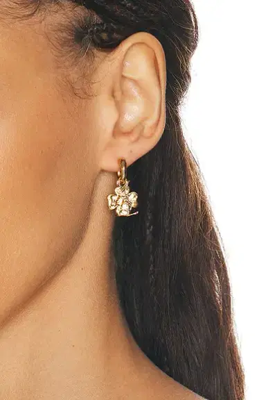 Saint Laurent YSL & Lucky Charm Hoop Earrings | Thumbnail 2