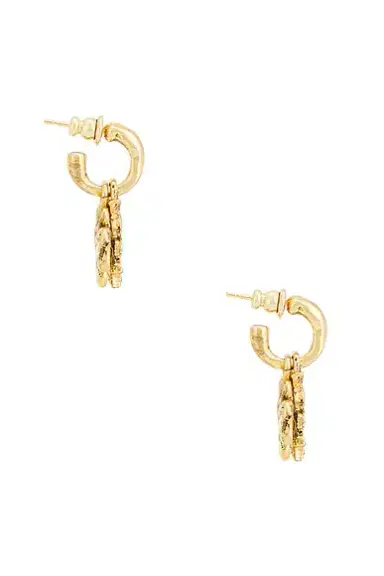 Saint Laurent YSL & Lucky Charm Hoop Earrings | Thumbnail 4