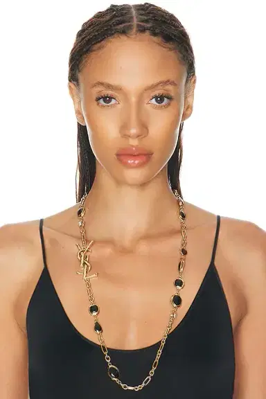 Saint Laurent YSL Cabochons Sautoire Necklace | Thumbnail 2 Saint Laurent YSL Cabochons Sautoire Necklace | Thumbnail 2