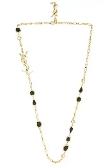 Saint Laurent YSL Cabochons Sautoire Necklace