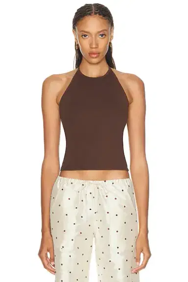DONNI. The Baby Rib Halter Top | Thumbnail 1