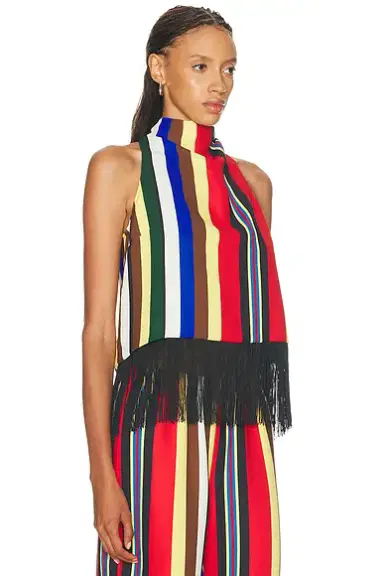 SIMONMILLER Tia Crepe Fringe Top | Thumbnail 2