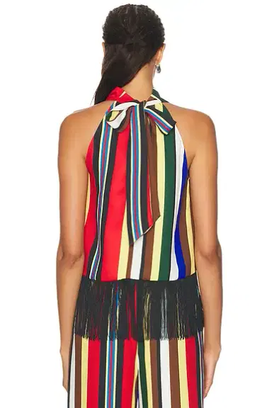 SIMONMILLER Tia Crepe Fringe Top | Thumbnail 3