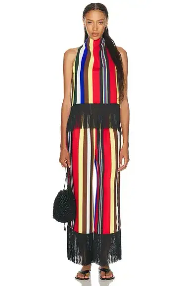 SIMONMILLER Tia Crepe Fringe Top | Thumbnail 4
