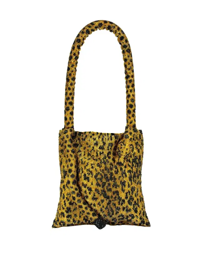 SAC DE SOUL Gold and Black Leopard Felidea Bag