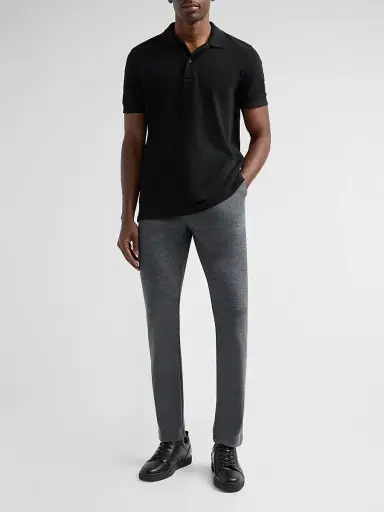 Bugatchi Men's Flat Front Super 160"s Wool-Blend Chino Pants | Thumbnail 2