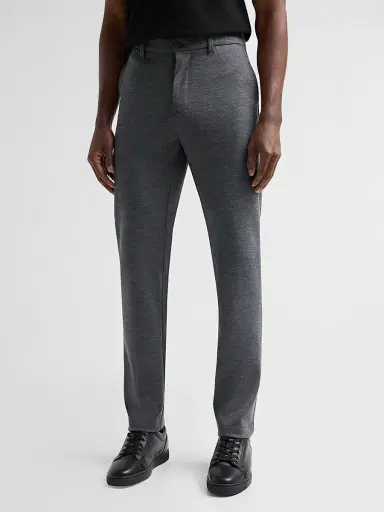 Bugatchi Men's Flat Front Super 160"s Wool-Blend Chino Pants | Thumbnail 4