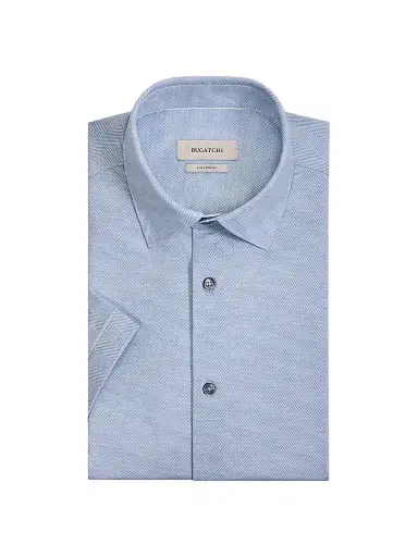 Bugatchi Men's OoohCotton Miles Short-Sleeve Shirt | Thumbnail 1 Bugatchi Men's OoohCotton Miles Short-Sleeve Shirt | Thumbnail 1