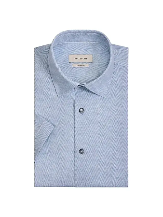 Bugatchi Men's OoohCotton Miles Short-Sleeve Shirt