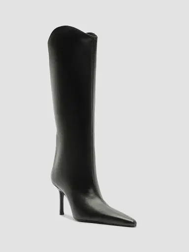 Schutz Women's Mary Ellen 80MM Leather Boots - Black | Thumbnail 2