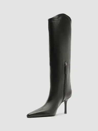 Schutz Women's Mary Ellen 80MM Leather Boots - Black | Thumbnail 6