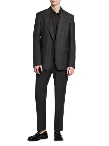 Dolce & Gabbana Men's Striped Pleated-Front Virgin Wool Pants - Rigato | Thumbnail 2