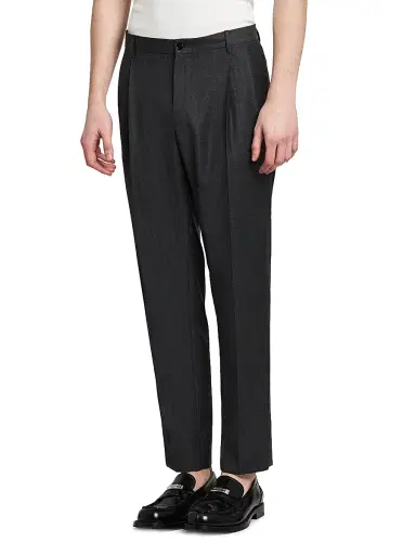 Dolce & Gabbana Men's Striped Pleated-Front Virgin Wool Pants - Rigato | Thumbnail 4