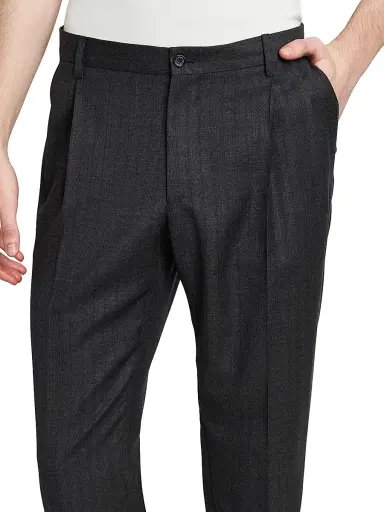 Dolce & Gabbana Men's Striped Pleated-Front Virgin Wool Pants - Rigato | Thumbnail 6