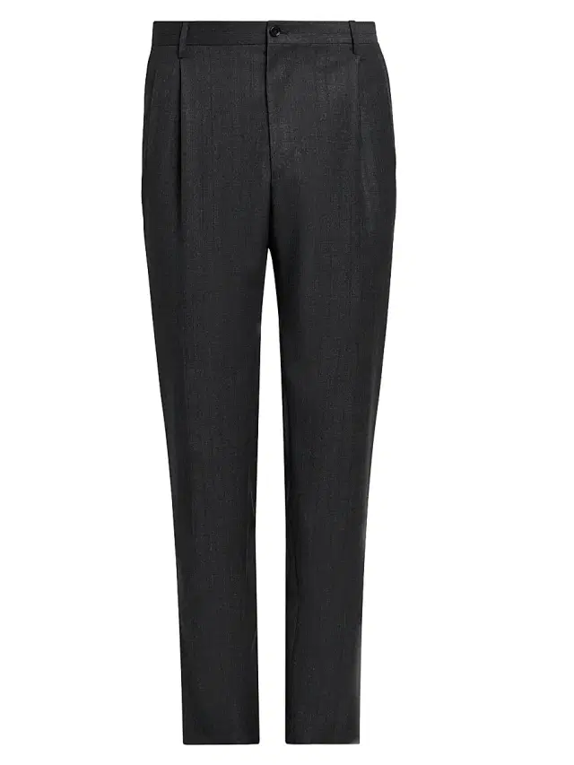 Dolce & Gabbana Men's Striped Pleated-Front Virgin Wool Pants - Rigato