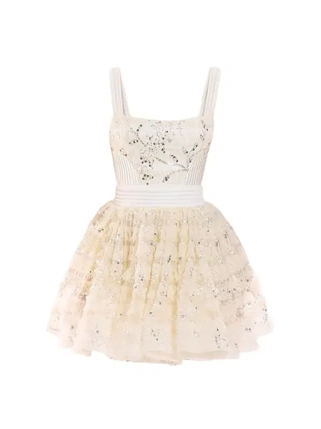 Zhivago Women's Doll Sequin-Embellished A-Line Mini Dress - Ivory - Size 14
