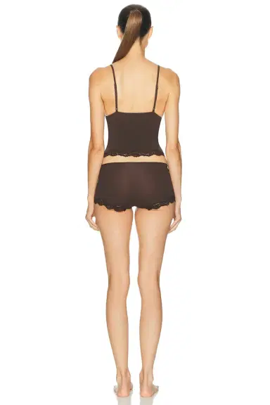 Skims Fits Everybody Lace Triangle Cami And Boyshort Set | Thumbnail 3