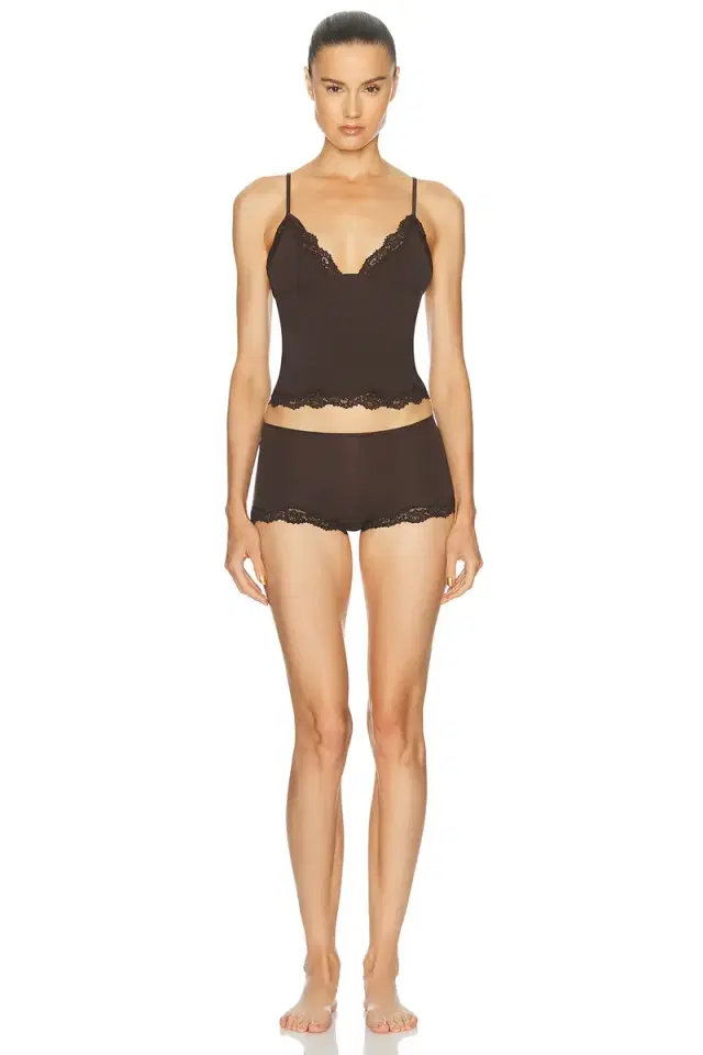 Skims Fits Everybody Lace Triangle Cami And Boyshort Set