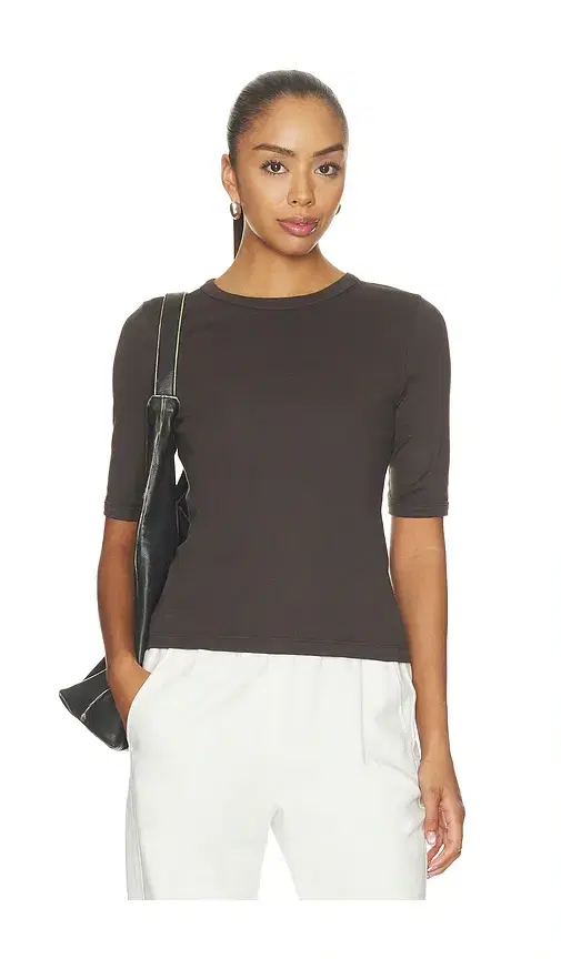 Enza Costa Supima Cotton New Classic Half Sleeve Tee