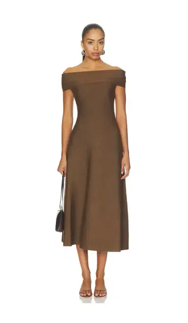 Simkhai Camilla Off Shoulder Midi Dress | Thumbnail 1 Simkhai Camilla Off Shoulder Midi Dress | Thumbnail 1
